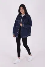 Orta Boy Oversize Kot Ceket 6069