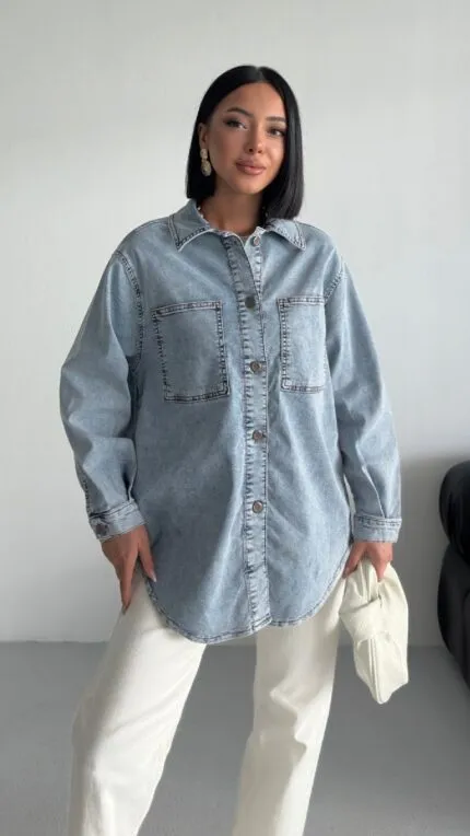 Oversize Kot Gömlek 6090