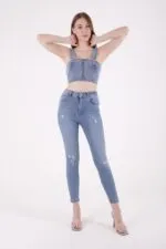 Az Yırtıklı Skinny Kot Pantolon 826
