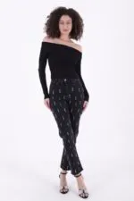 Tek Taraflı Droplı Mom Fit Kot Pantolon 7038