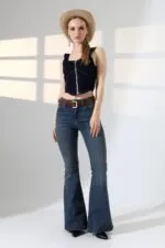 Geniş İspanyol Kot Pantolon 7067