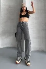 Dizi Pensli Baggy Kot Pantolon 7088