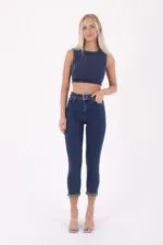 Paçaları Kemerli Pantolon 746