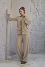 KETEN BİYELİ CEPLİ GÖMLEK PANTOLON TAKIM