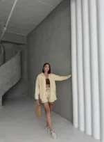 KETEN GÖMLEK VE ŞORT İKİLİ TAKIM