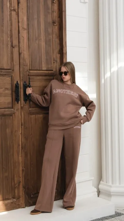 NAKIŞ DETAYLI SWEATSHIRT TRACKSUIT