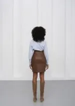 JEANE LEATHER SKIRT