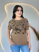 Vizon Desenli Merserize triko bluz