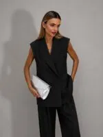 BLAZER VATKALI SIRT DEYALI YELEKLİ TAKIM