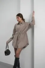 Vizon Uzun Modal Gömlek