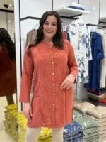 SOMON Çiçek Desenli Cepli 100% Pamuk Tunik Gömlek
