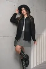 Siyah Çizgili Armür Gömlek
