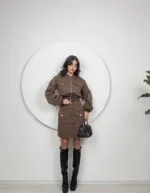1028 KISA ETEKLİ BOMBER TAKIM - KAHVE