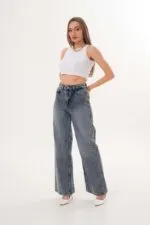 Queen Kadın Wide Leg Pantolon 23128-21/2121