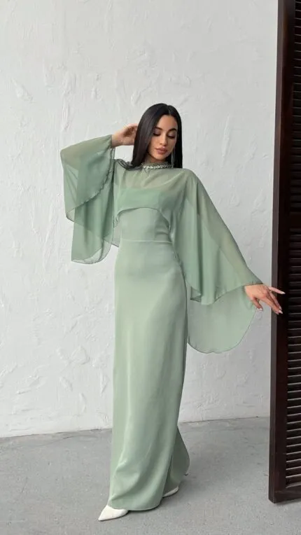 3071 TÜL ELBİSE - MİNT