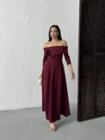 3073 ELBİSE - BORDO