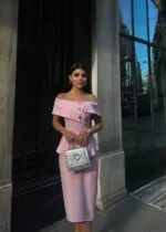 3075 ELBİSE - PEMBE