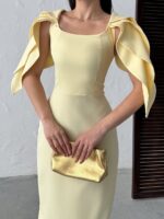 3077 ELBİSE - SARI