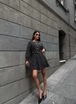 3078 CHANEL TAKIM ELBİSE - SİYAH