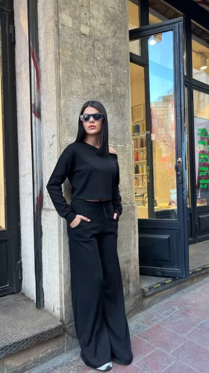 3086 PANTALONLU TAKIM - SİYAH