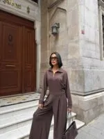 3109 YARIM FERMUARLI TAKIM - KAHVE