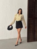 3145 PUANTİYELİ BLUZ - SARI