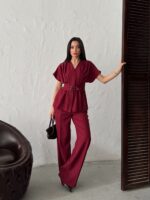 3156 KETEN İKİLİ TAKIM - BORDO