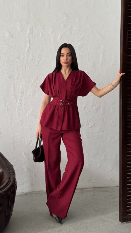 3156 KETEN İKİLİ TAKIM - BORDO