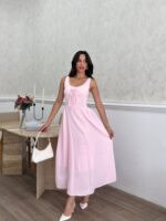 3173 ELBİSE - PEMBE