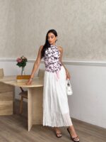 3178 KORSE BLUZ ETEKLİ TAKIM - PEMBE