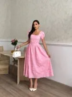 3179 BRODE ELBİSE - PEMBE