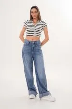Elite Queen Kadın Baggy Düşük Bel Pantolon 7322-106/3320