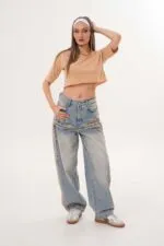 Moonart Baggy Düşük Bel Kadın Kot Pantolon 383-130/1573