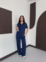 Lacivert Stoperli oysho takım
