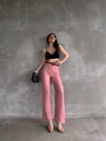 Beli Kemerli Keten Pantolon - PUDRA