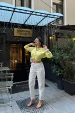 Likrasız Mom Kot Pantolon 7198