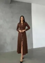 BROWN - KAHVE GÖMLEK ELBİSE