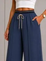 NAVY BLUE - LACİVERT Biritli Cepli Pantolon