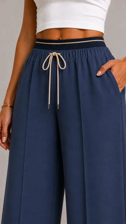 NAVY BLUE - LACİVERT Biritli Cepli Pantolon