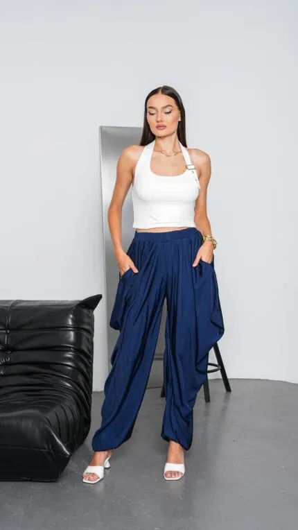 NAVY BLUE – LACİVERT MUADİL MARKA ŞALVAR PANTOLON