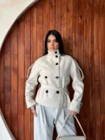 KAŞE CEKET DÜĞME VE KUŞAKLI