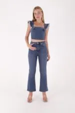 İspanyol Mom Fit Kot Pantolon 1706