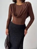 Fular Detaylı Bluz
