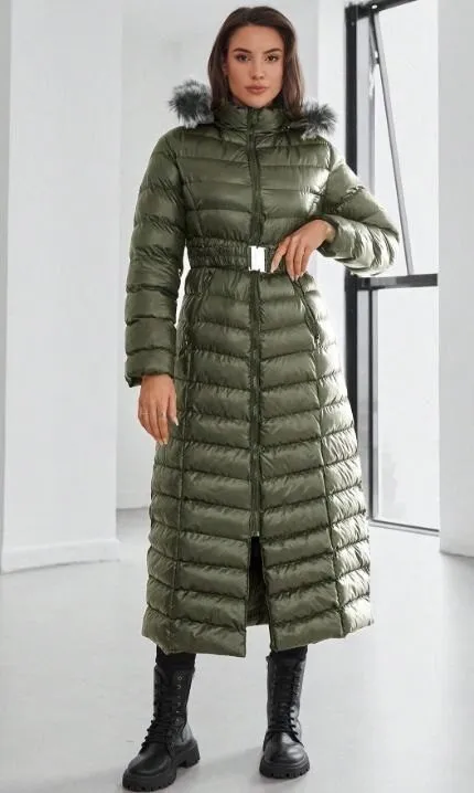 KEMERLİ UZUNKÜRKLÜ YAKA MONT