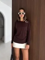 ACI KAHVE Tokalı Sandy Bluz