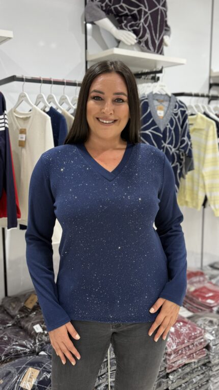 Lacivert TAŞLI BLUZ