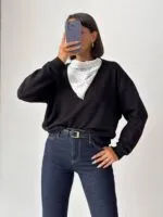 Fularlı Sweatshirt